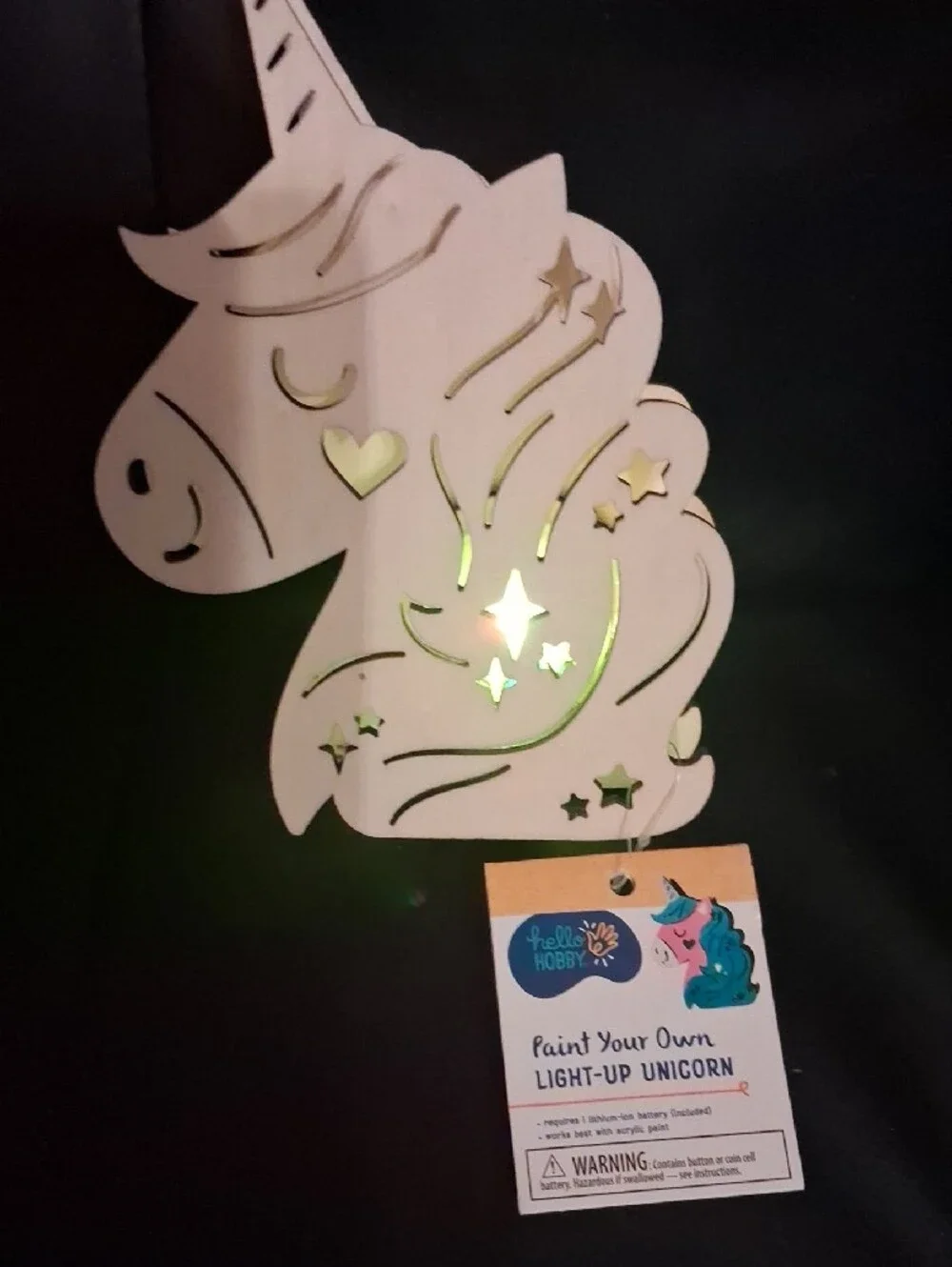 Light-Up Pink Unicorn Decorative Lantern Accent by